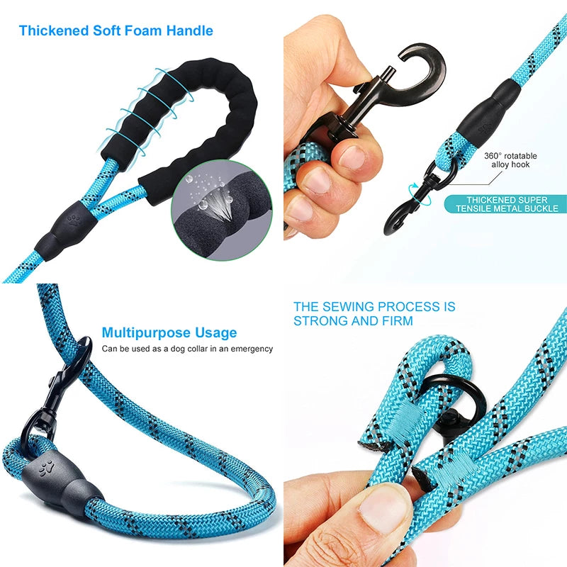 Strong Nylon Reflective Dog Leash - 50%