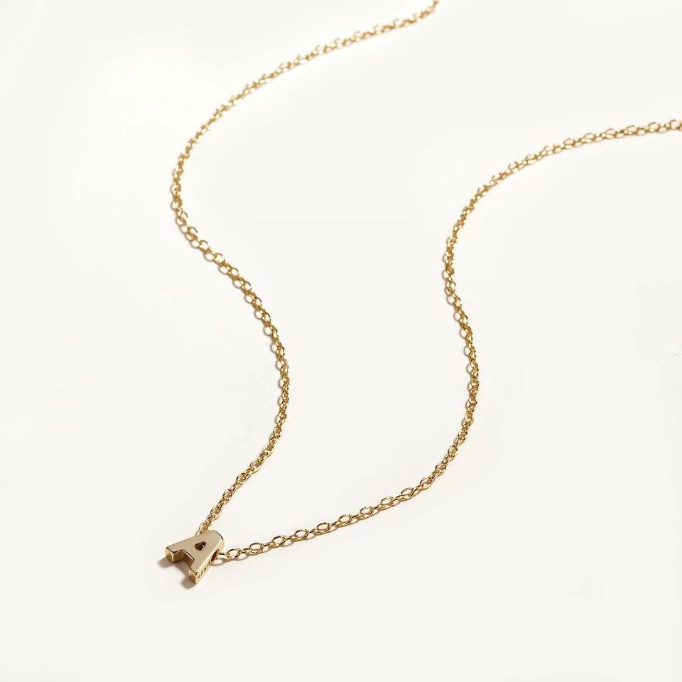 Tiny Initial Necklace S925