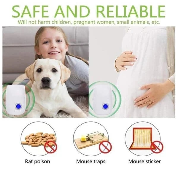 Ultrasonic Pest Repeller for Mosquito, Cockroaches, Rats, Ants, Lizards, Spiders, Etc: Keep Your Family Safe and Healthy