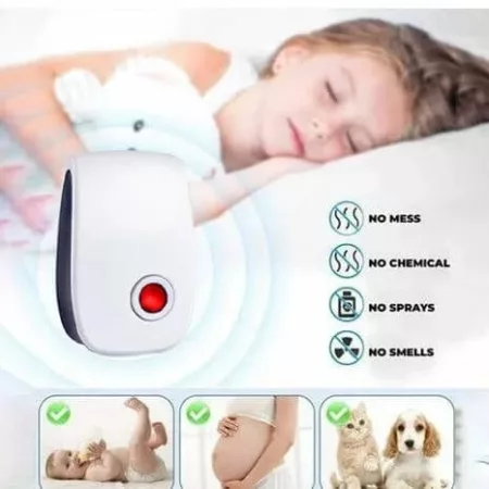 Ultrasonic Pest Repeller for Mosquito, Cockroaches, Rats, Ants, Lizards, Spiders, Etc: Keep Your Family Safe and Healthy