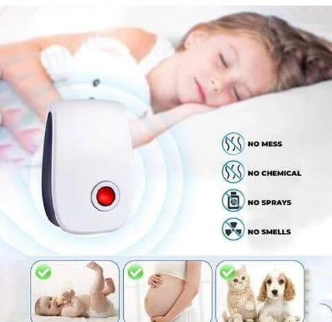 Ultrasonic Pest Repeller for Mosquito, Cockroaches, Rats, Ants, Lizards, Spiders, Etc: Keep Your Family Safe and Healthy