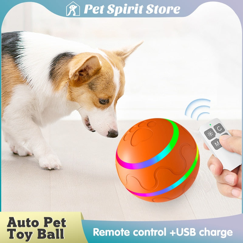 USB Rechargeable Smart Pet Toy Ball - Interactive Play for Dogs and Cats