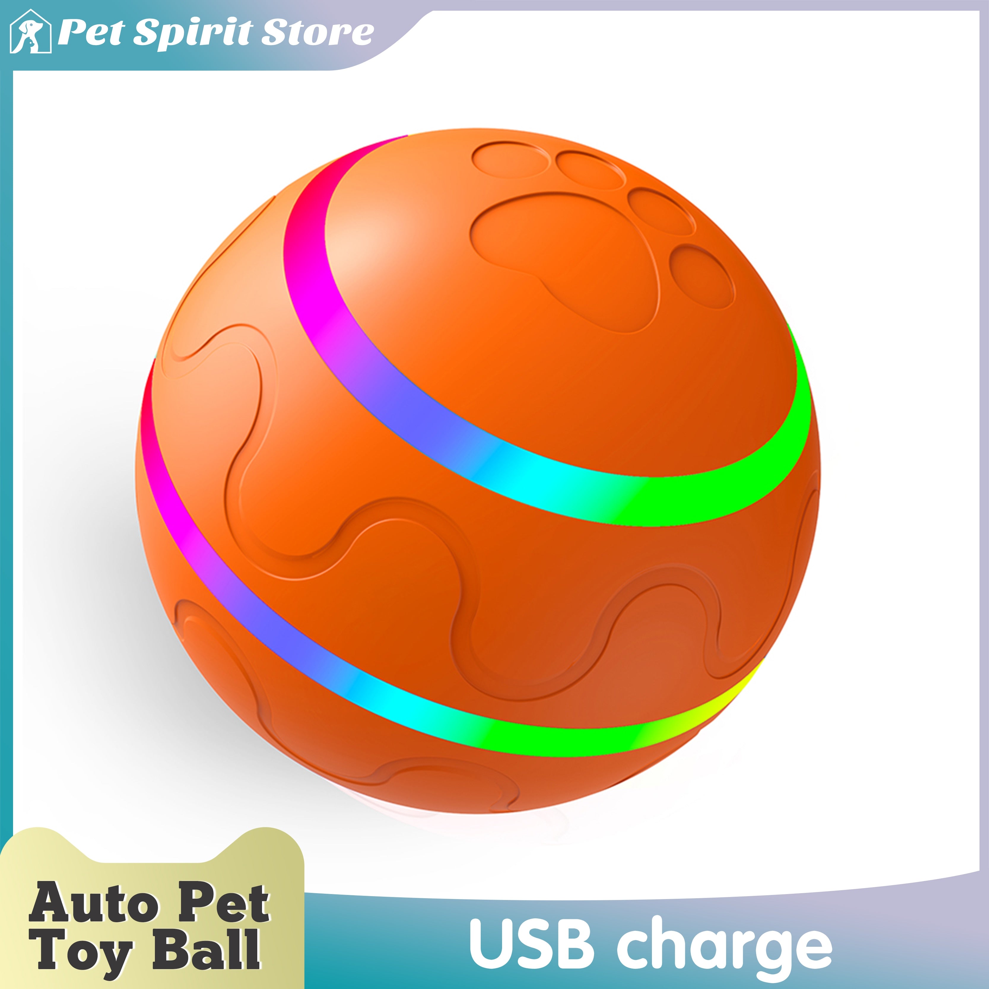 USB Rechargeable Smart Pet Toy Ball - Interactive Play for Dogs and Cats