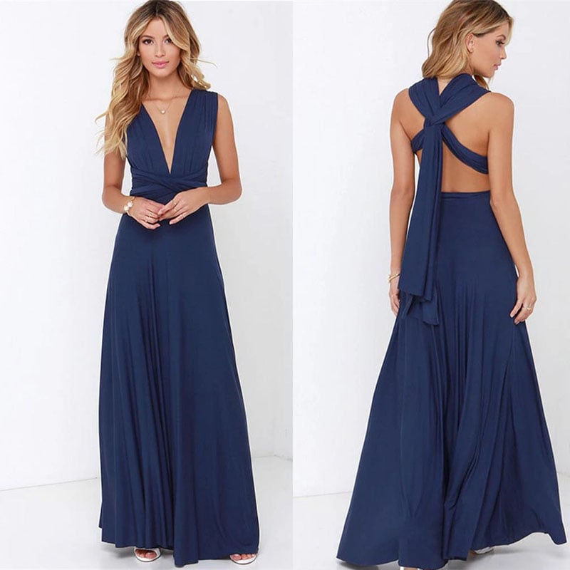 Versatile and Sexy Strap Wrap Dress - Bridesmaid Dress