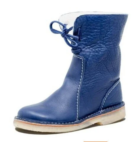 Vintage Buttery-Soft Waterproof Wool Lining Boots