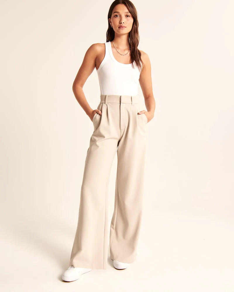 Olivia Blaire Wide-Leg Tailored Pants