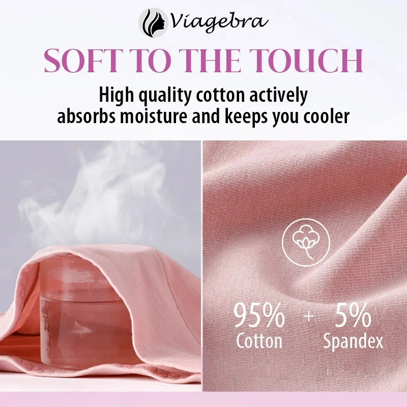 Women's Large Size High Waist Cotton Graphene Crotch Antibacterial Panties