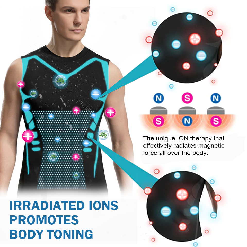 2023 New Version EXPECTSKY - Ionic Shaping Vest,Comfortable and breathable ice-silk fabric,For men to build a perfect body