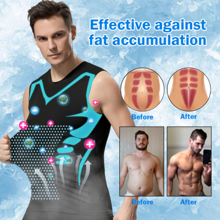 2023 New Version EXPECTSKY - Ionic Shaping Vest,Comfortable and breathable ice-silk fabric,For men to build a perfect body