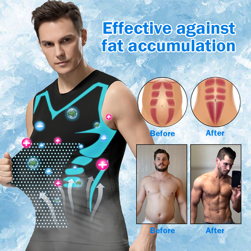 2023 New Version EXPECTSKY - Ionic Shaping Vest,Comfortable and breathable ice-silk fabric,For men to build a perfect body