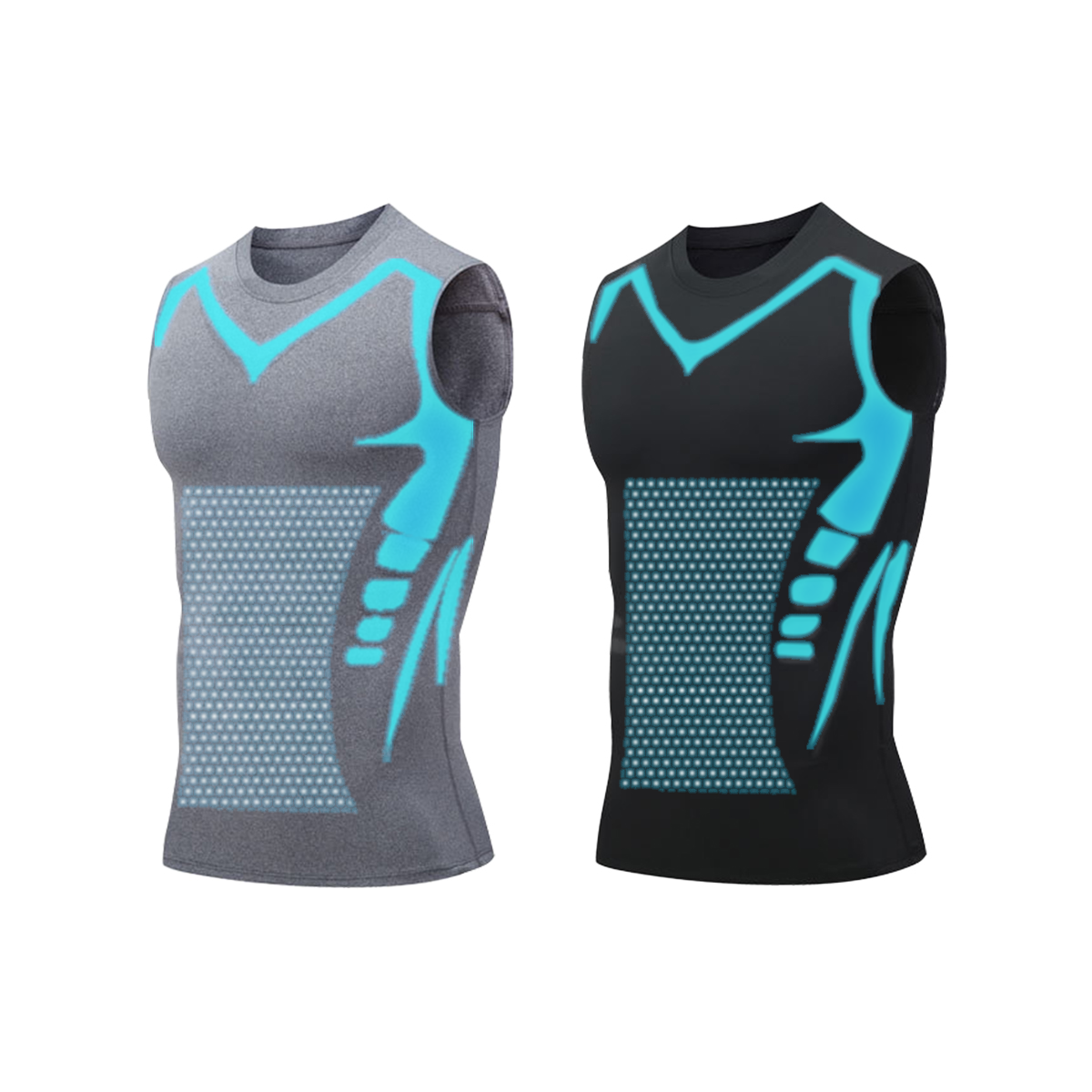 2023 New Version EXPECTSKY - Ionic Shaping Vest,Comfortable and breathable ice-silk fabric,For men to build a perfect body