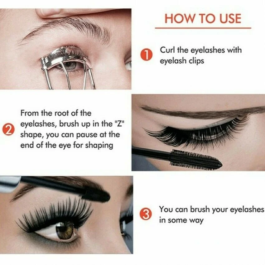 4D Waterproof Silk Fibre Thick Lengthening Mascara