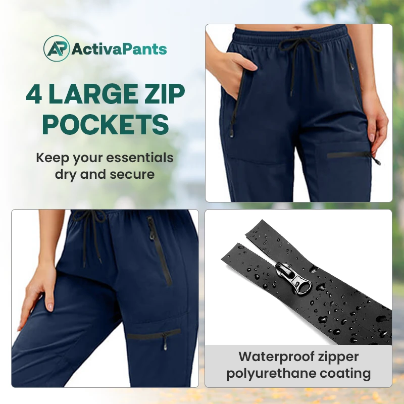 ActivaPants - Zipper Pockets Waterproof Outdoor Pants