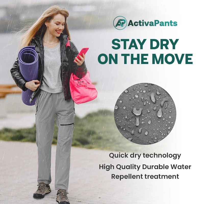 ActivaPants - Zipper Pockets Waterproof Outdoor Pants