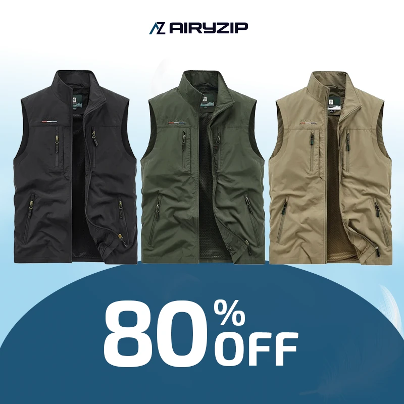 AiryZip - Comfortable Multi-pocket Quick-drying Sleeveless Vest