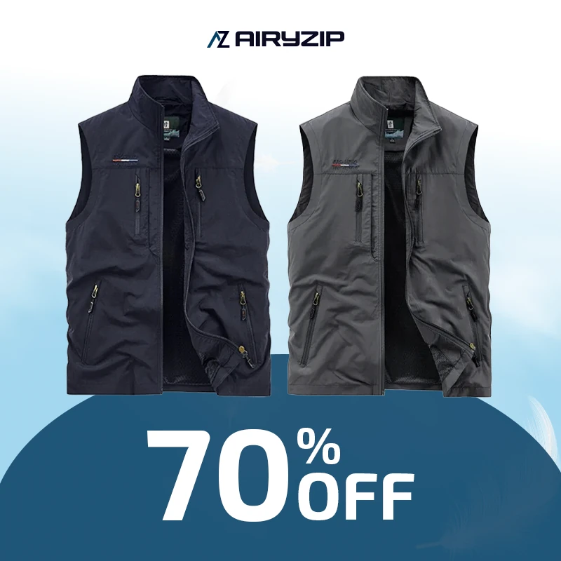 AiryZip - Comfortable Multi-pocket Quick-drying Sleeveless Vest