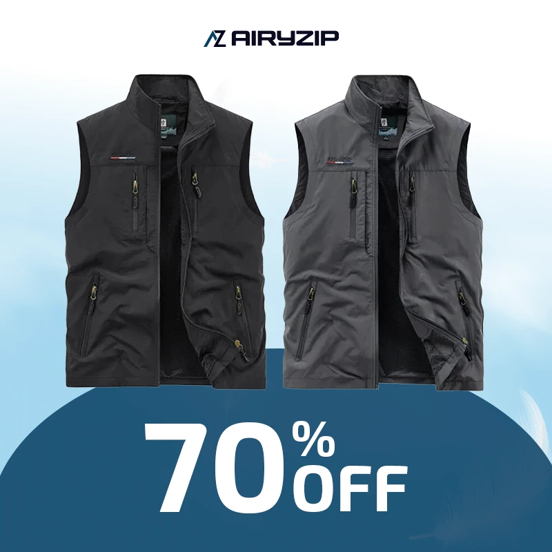 AiryZip - Comfortable Multi-pocket Quick-drying Sleeveless Vest