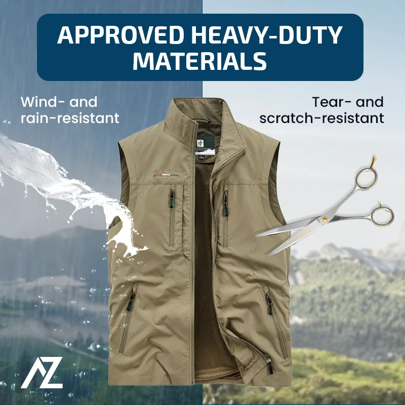 AiryZip - Comfortable Multi-pocket Quick-drying Sleeveless Vest