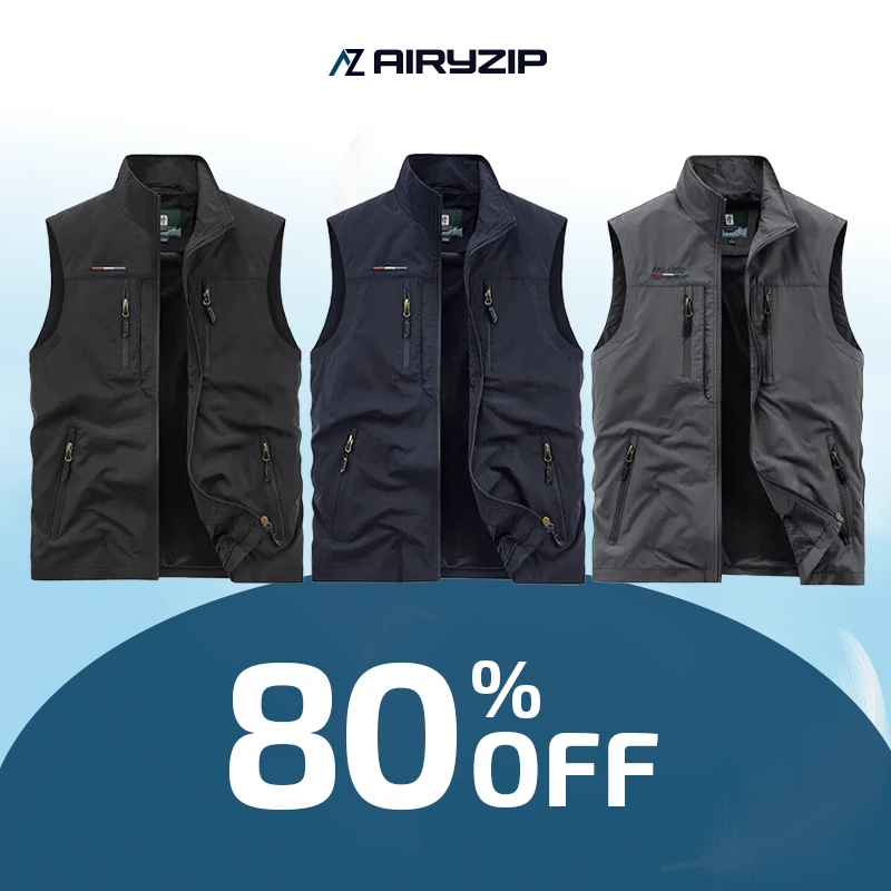 AiryZip - Comfortable Multi-pocket Quick-drying Sleeveless Vest