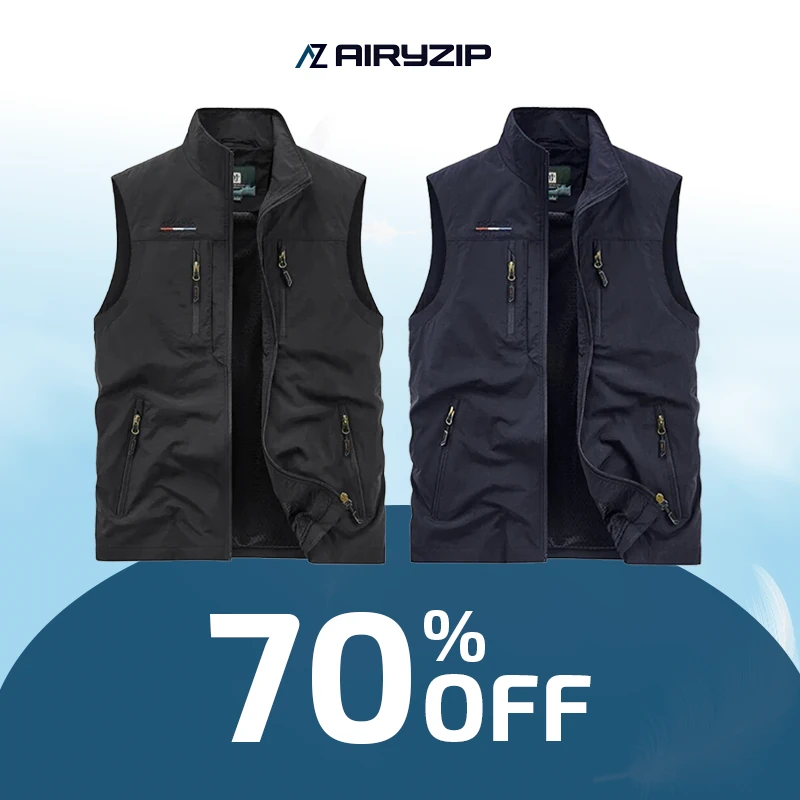 AiryZip - Comfortable Multi-pocket Quick-drying Sleeveless Vest