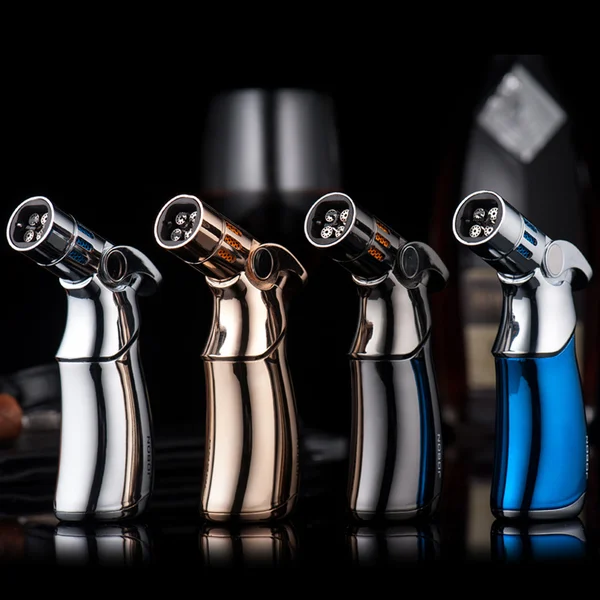 (Autumn Hot Sale 49% OFF) Windproof straight torch blue flame lighter