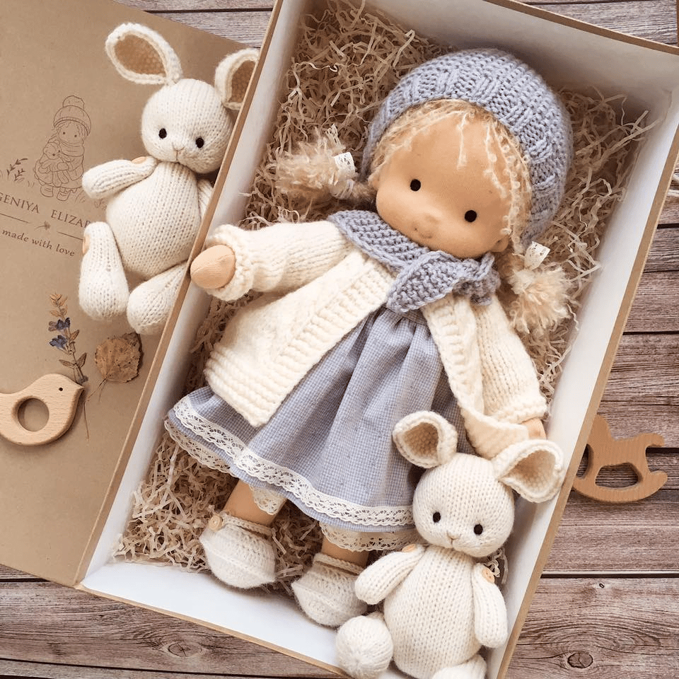 Best Gift For Kids - Handmade Cotton Waldorf doll