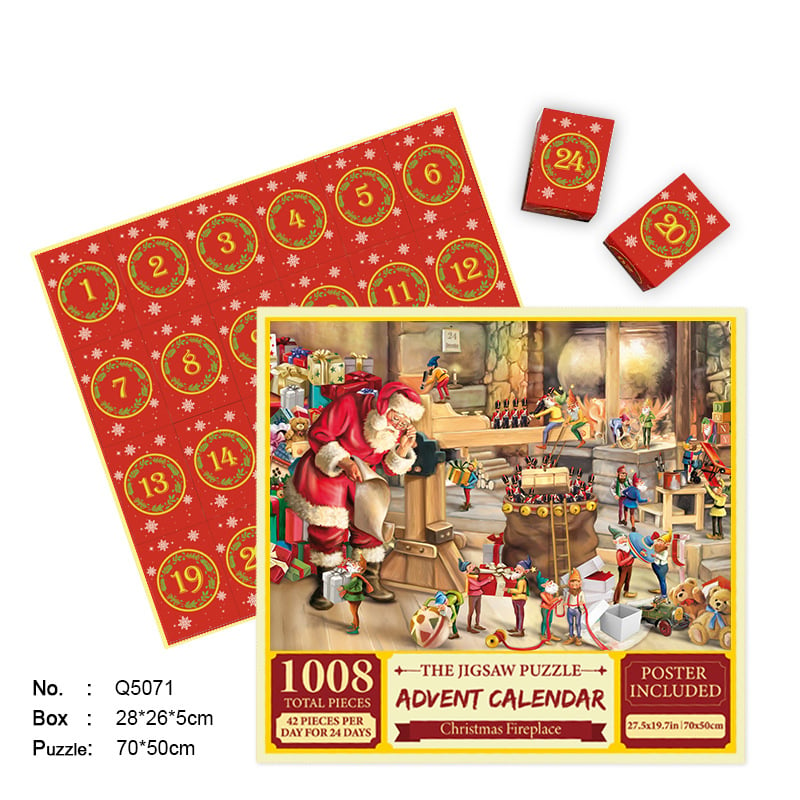 Christmas Advent Calendar Jigsaw Puzzle 1000pcs