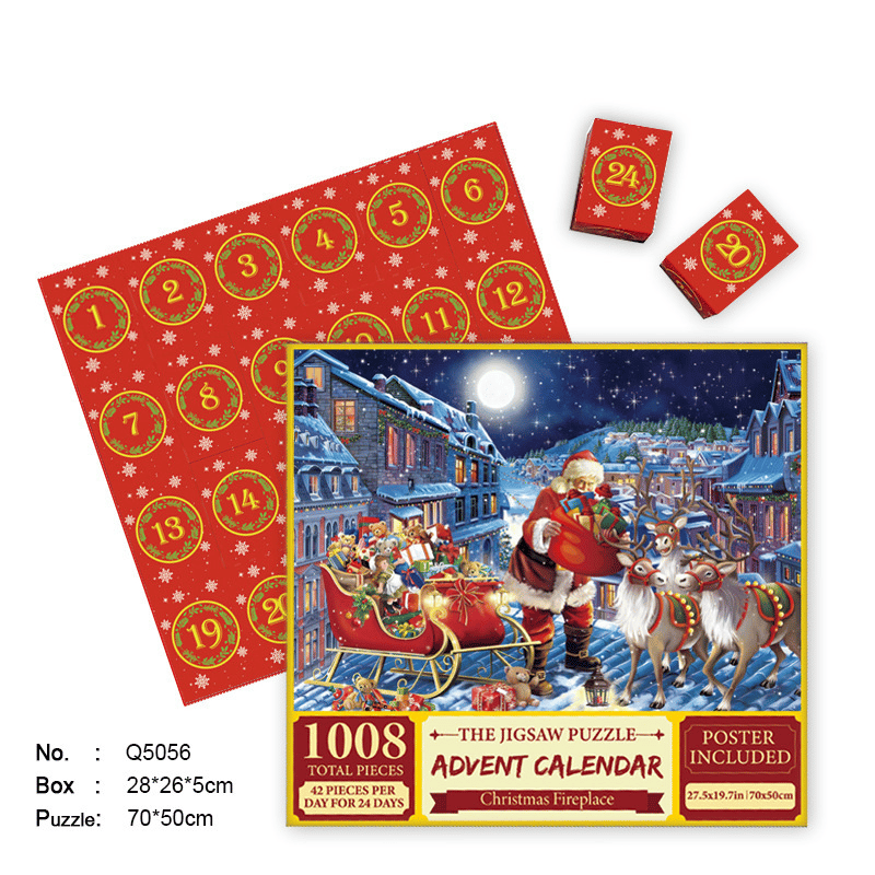 Poshprinteds Christmas Advent Calendar Jigsaw Puzzle