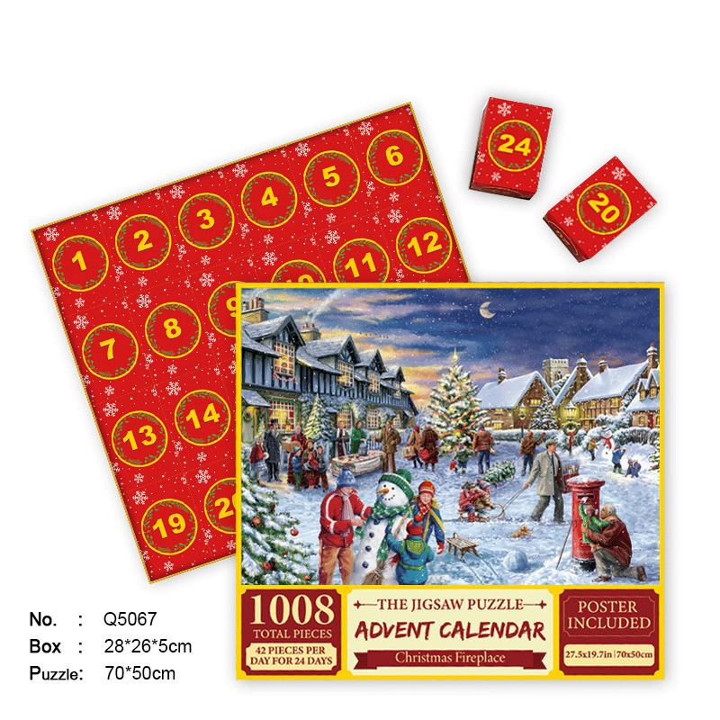 Poshprinteds Christmas Advent Calendar Jigsaw Puzzle