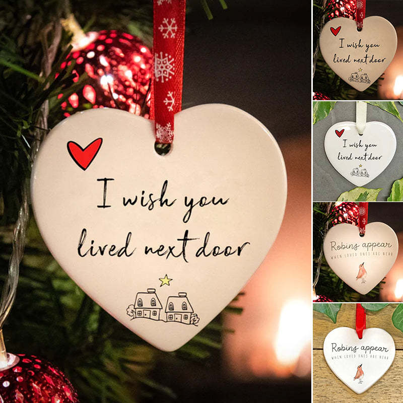 CHRISTMAS HEART HANGING ORNAMENT