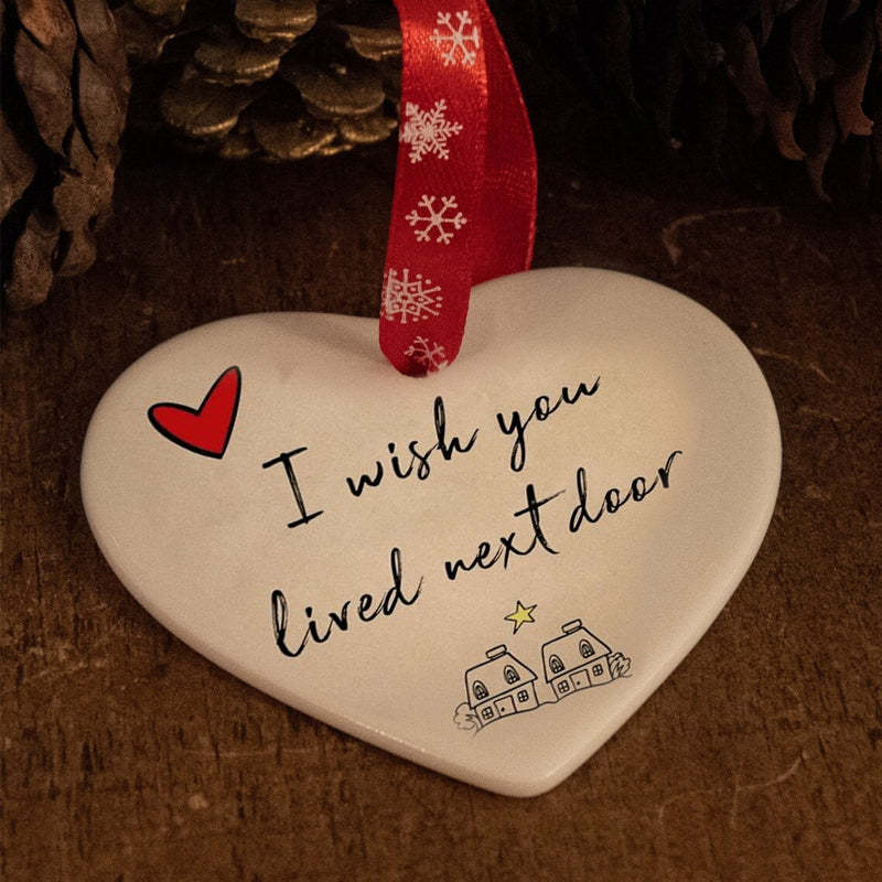 CHRISTMAS HEART HANGING ORNAMENT