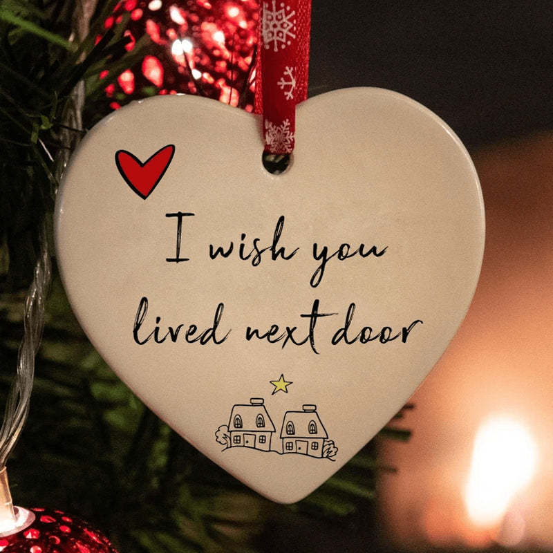 CHRISTMAS HEART HANGING ORNAMENT