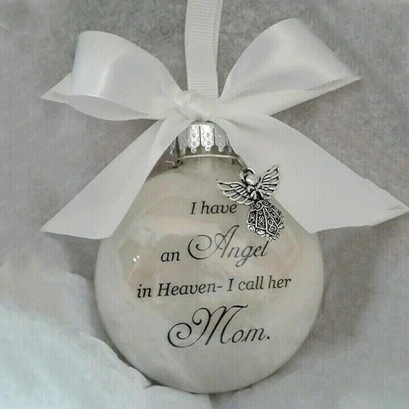 Christmas Ornaments Feather Ball – Angel In Heaven Memorial Ornament