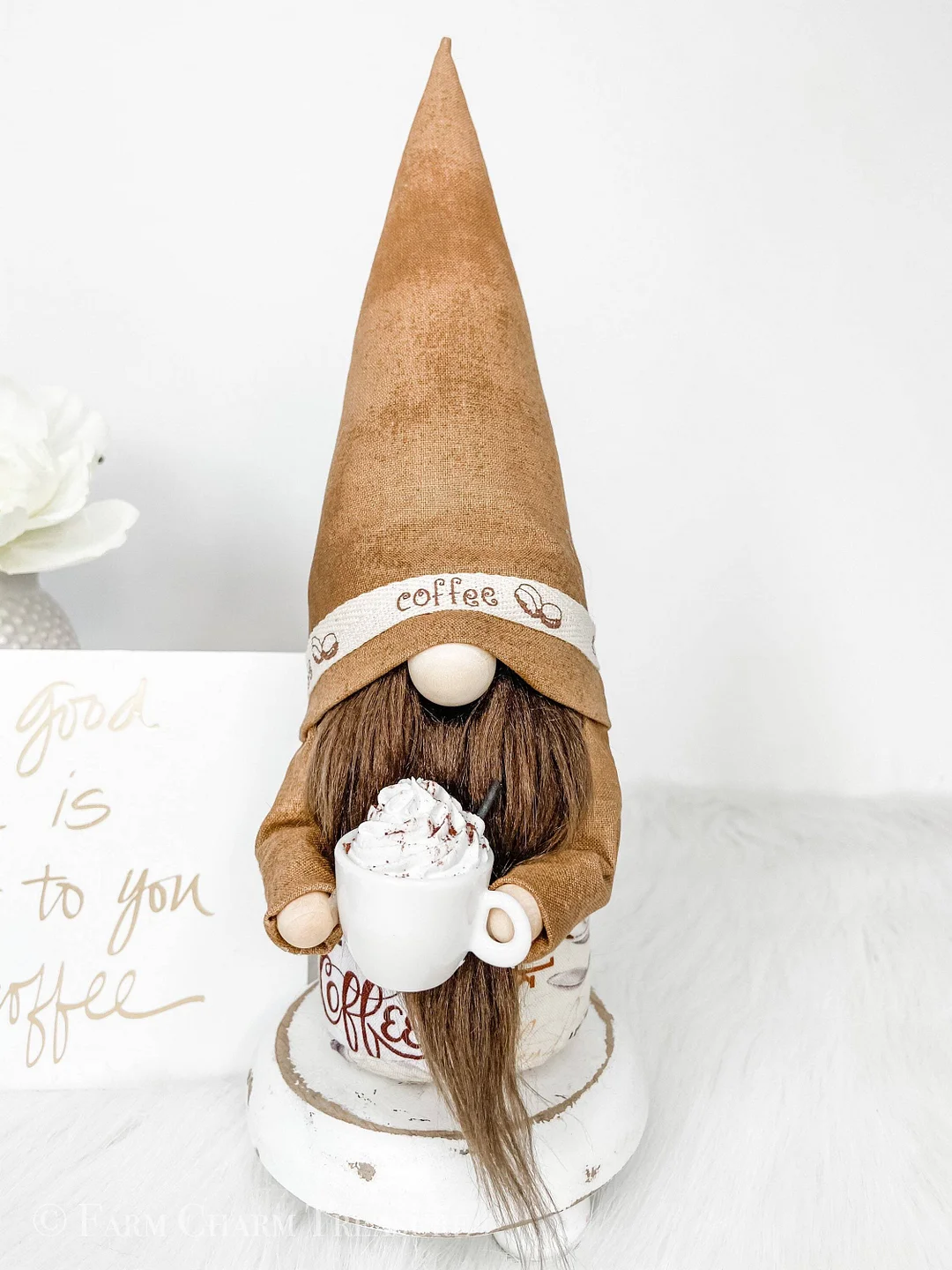 Coffee Gnome - Coffee Tiered Tray Gnome,Coffee Lover Gift