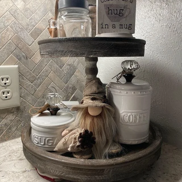 Coffee Gnome - Coffee Tiered Tray Gnome,Coffee Lover Gift