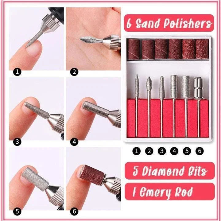 DIY Nail Polishing Drill Set (12-pc Set)