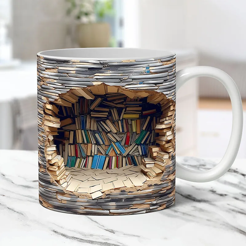 Early Christmas Sale 70% - 2023 NEW 3D Bookshelf Mug