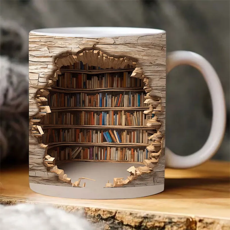 Early Christmas Sale 70% - 2023 NEW 3D Bookshelf Mug