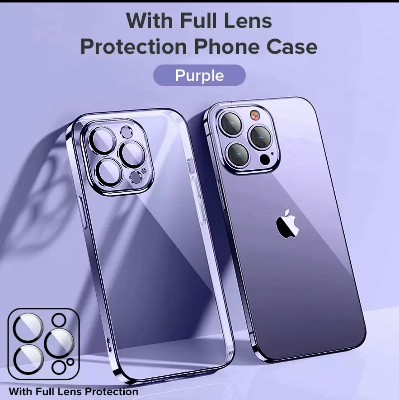 Electroplated Lens Cover iPhone Case