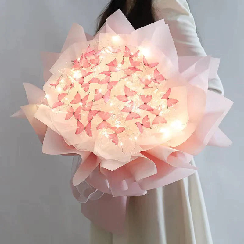 EternalBlooms - Butterfly LED Flower Bouquet Gift Set