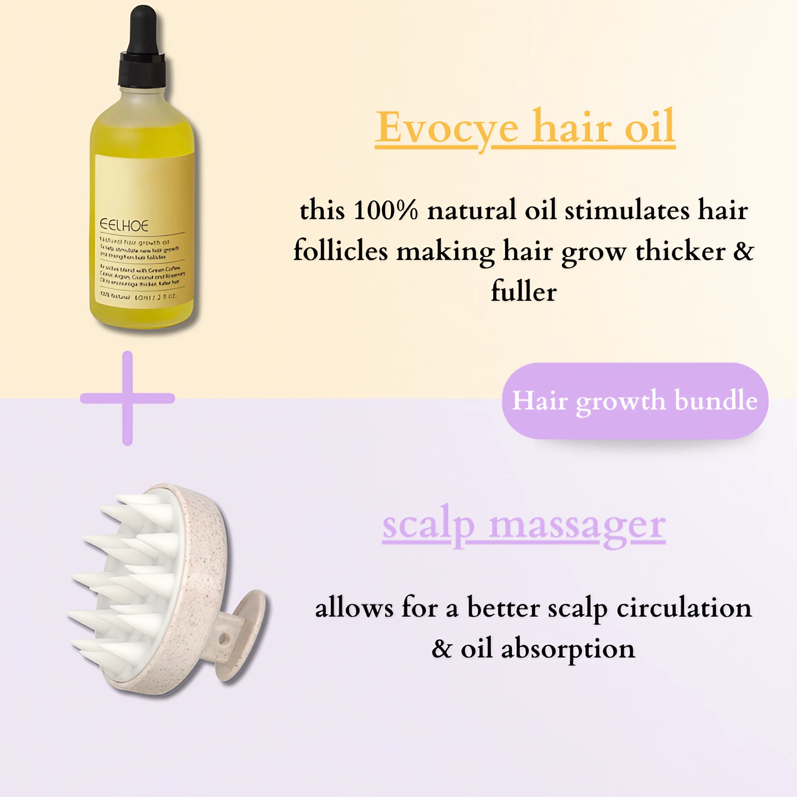 Evocye hair thickening oil formula