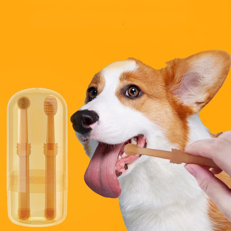 FlexiBrush Pet Toothbrush with Tongue Scraper