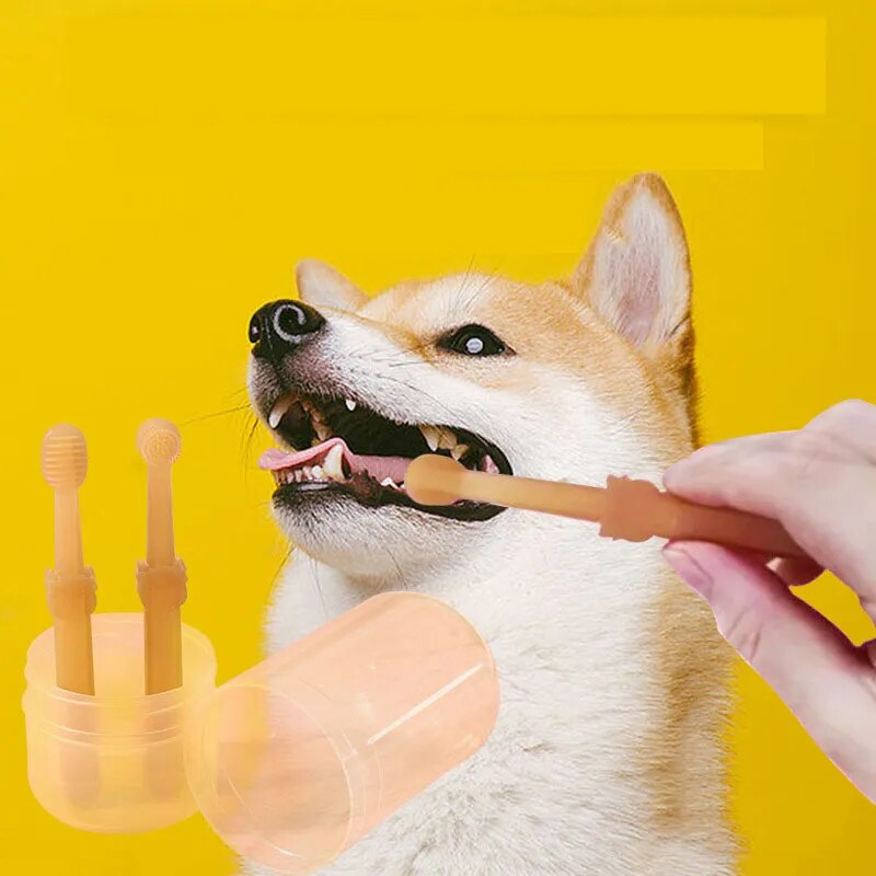 FlexiBrush Pet Toothbrush with Tongue Scraper