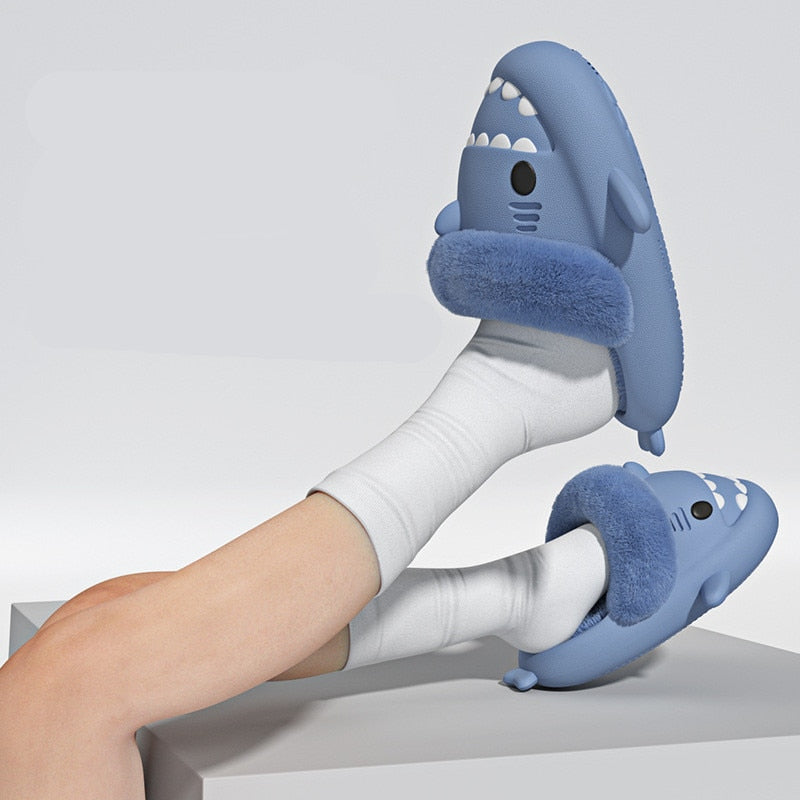 Fluffy Shark Slippers