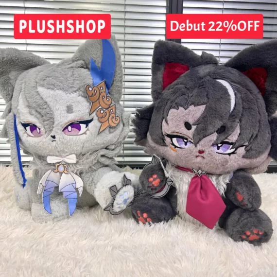 Genshin Impact Wriothesleymeow & Neuvillettemeow Plushie Combo Pack ...