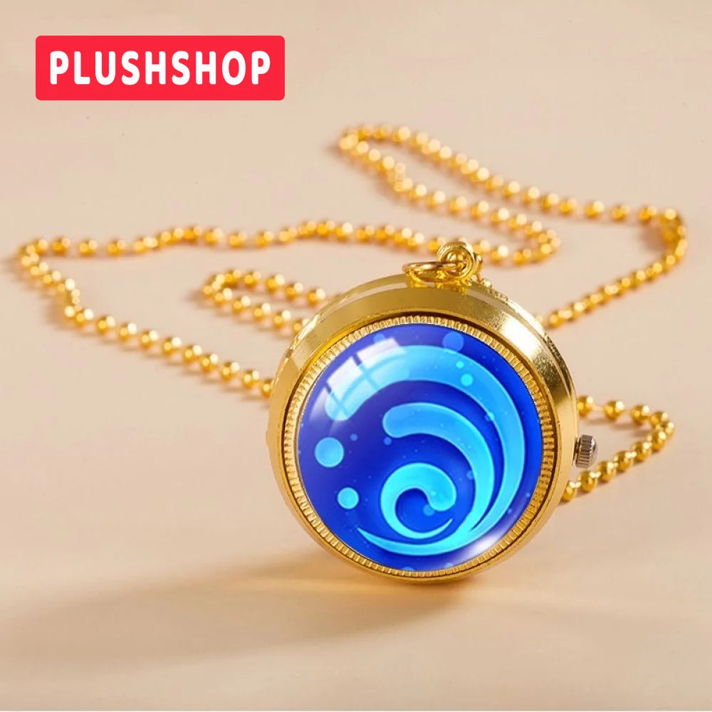 Genshin Sumeru Vision Pendant Metal Pocket Watch Necklace