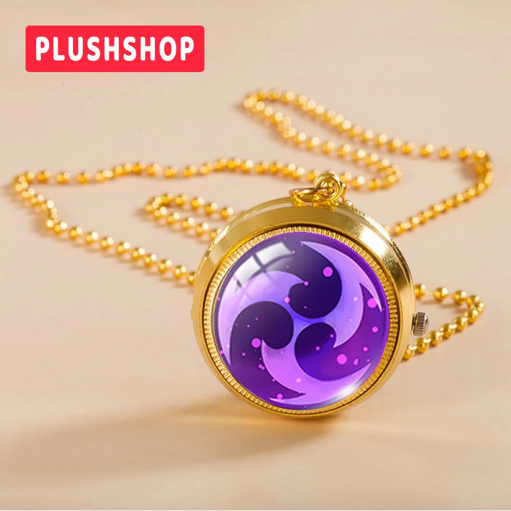 Genshin Sumeru Vision Pendant Metal Pocket Watch Necklace