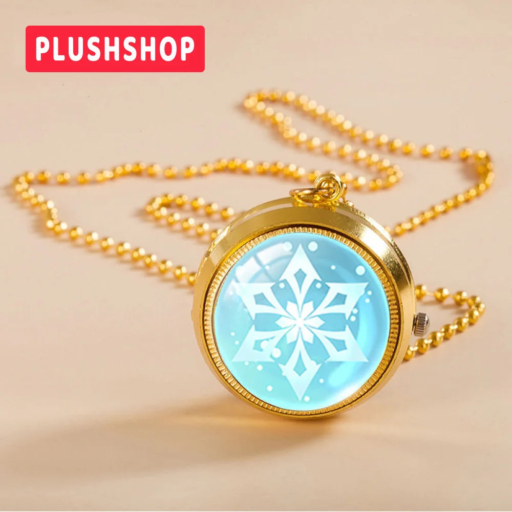 Genshin Sumeru Vision Pendant Metal Pocket Watch Necklace