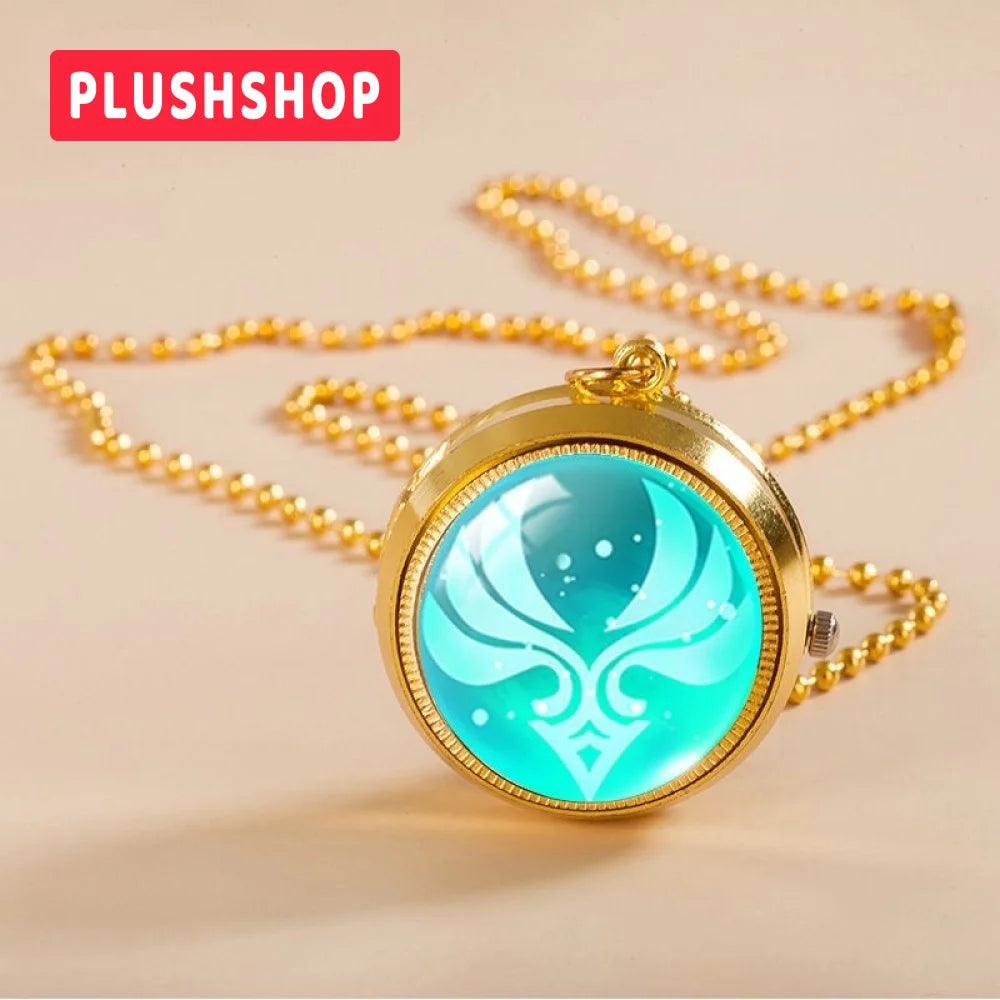 Genshin Sumeru Vision Pendant Metal Pocket Watch Necklace