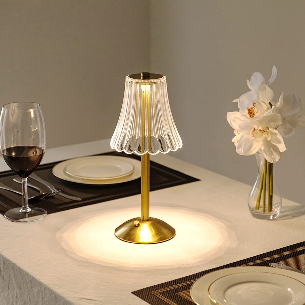 Golden Crystal Table Lamp